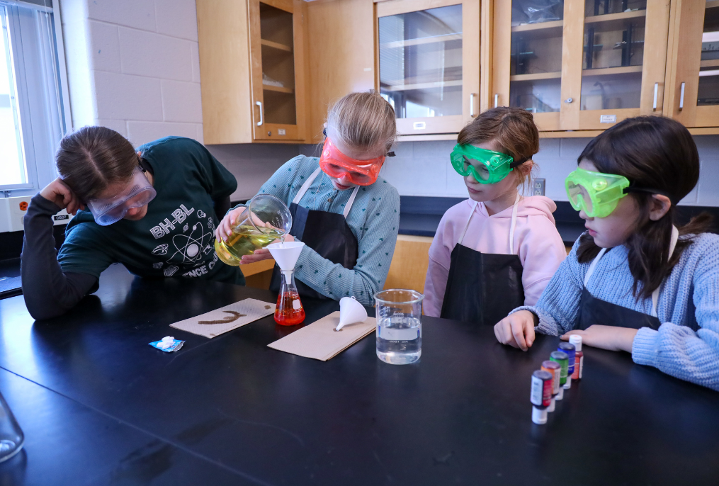 Students working on a science experiment